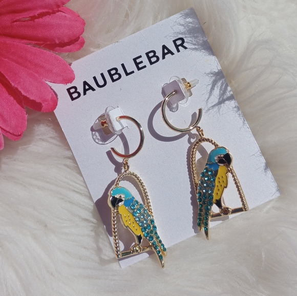 Baublebar Parrots in a Cage Dangle Hoop Earrings - Picture 2 of 8